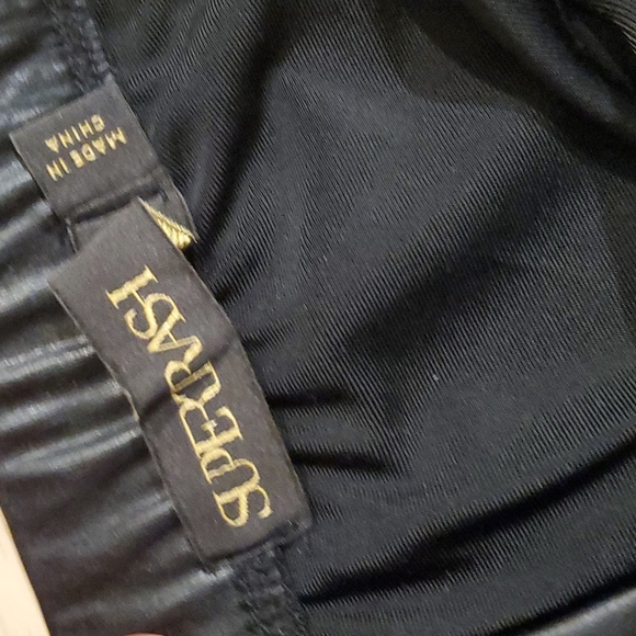 Supertrash wet look zip back pencil dress - Picture 2 of 4